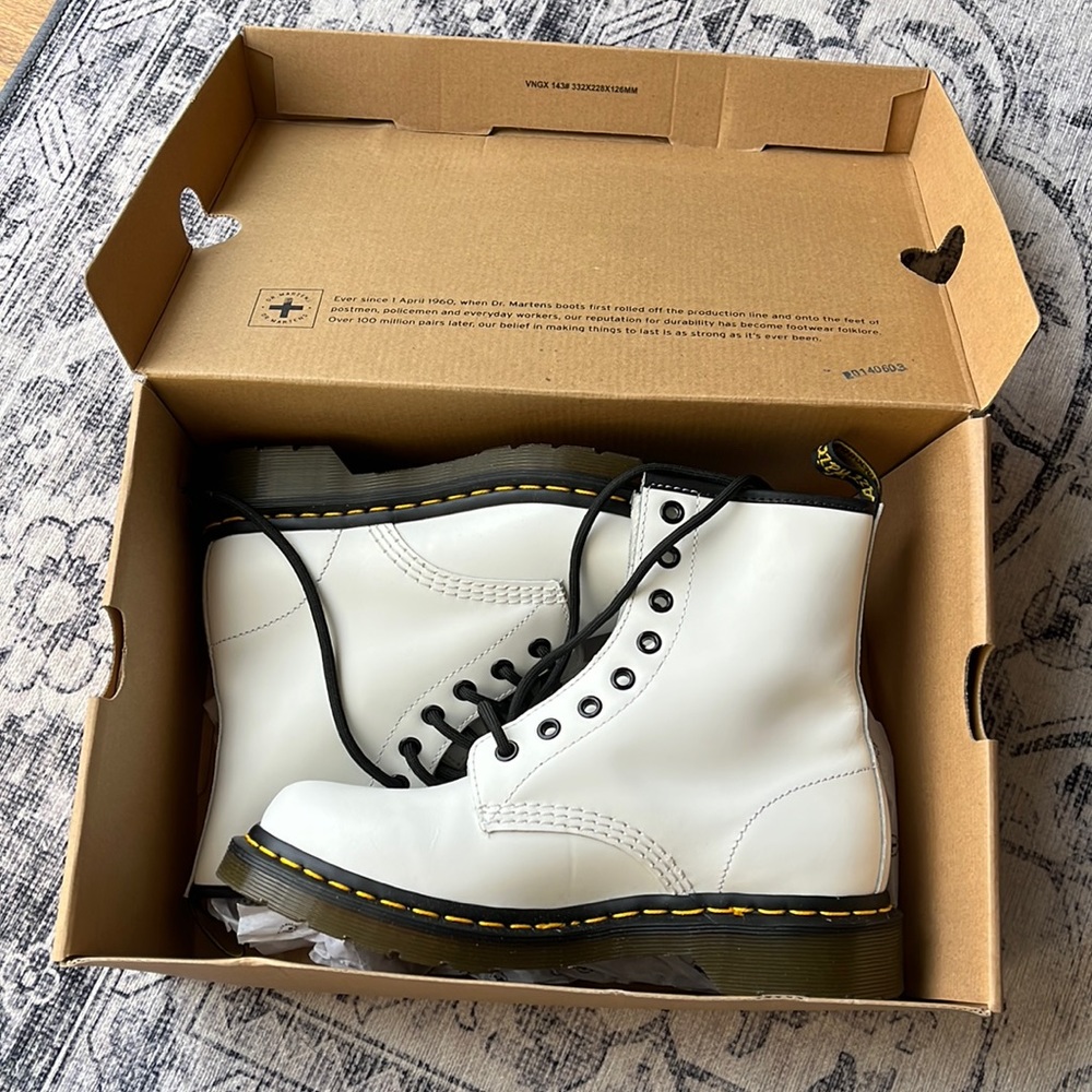 Dr. Martens White Combat Boots